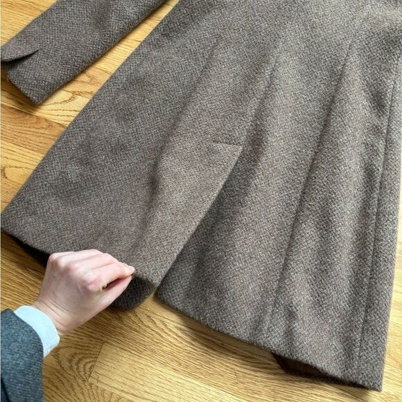 The Fisher Project Notch Collar Alpaca Wool Tweed Blazer Jacket Brown XS - Picture 12 of 13